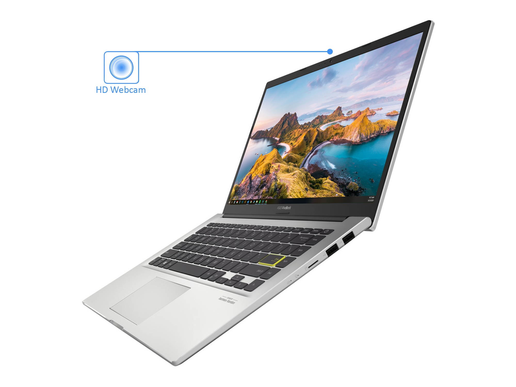 ASUS Vivobook X413JA Laptop, 14" FHD Display, Intel Core i3-1005G1 Upto 3.4GHz, 4GB RAM, 128GB NVMe SSD, HDMI, Card Reader, Wi-Fi, Bluetooth, Windows 10 Home S (X413JA-211.VBWB)