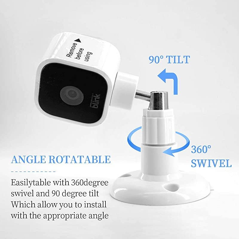 Blink Mini Camera Wall Mount  360 Degree Swivel Ceiling Mount for Both Blink Camera Blink Mini Blink XT2 and Blink Indoor Camera Mount Bracket 3 Pack White