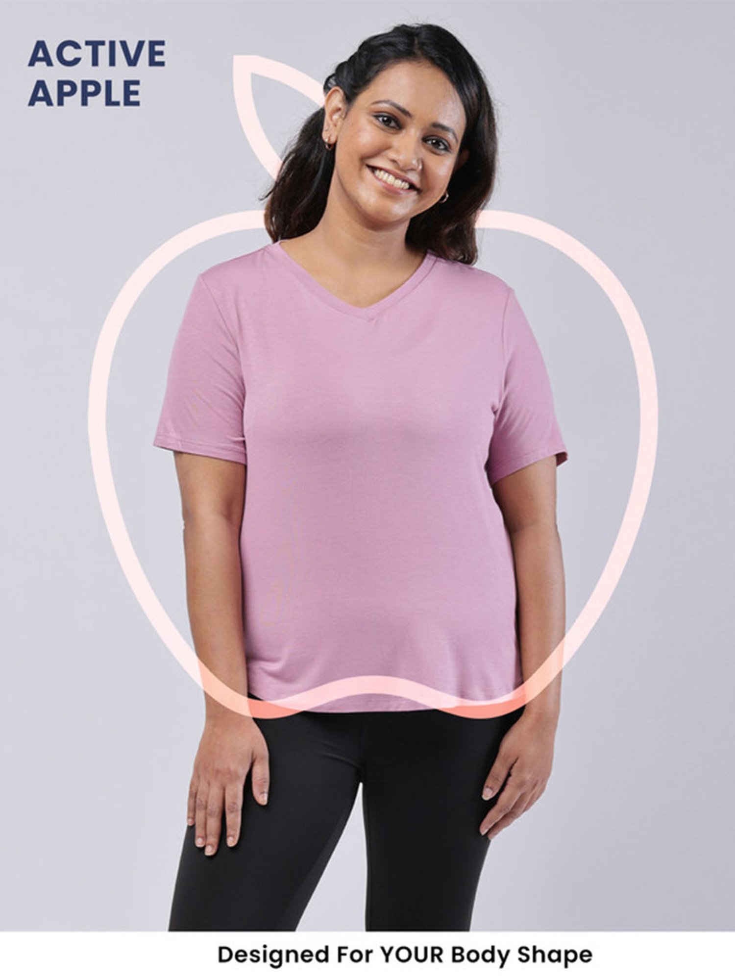 BlissClub Pink Fit-Me-Right Tees - Apple Shaped