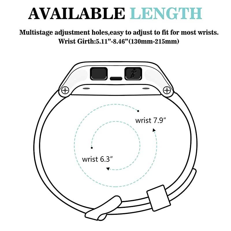 Bands Compatible with Garmin Forerunner 25 Soft Silicone Replacement Watch Band Strap for Garmin Forerunner 25 GPS Running Watch LTeal Large