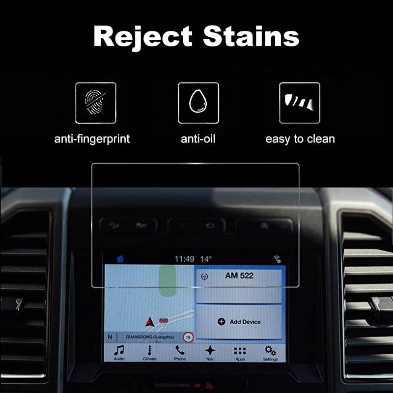 for Ford F150 Accessories 8 Navigation Screen Protector for Ford F150 F250 F350 F450 Super Duty 2019 2018 2017 2016 2015 XL XLT Raptor F Series Touch Screen Tempered Glass Film Cover