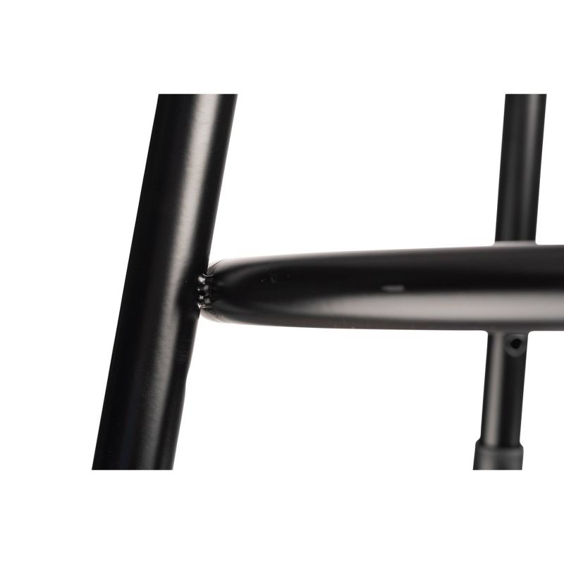 2pk 18" Heavy Duty Vinyl Padded Steel Stool Black - Hampton Collection