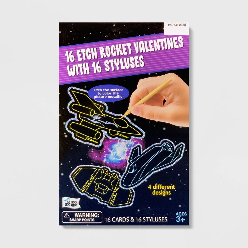 16ct Valentines Rocket Metallic Etch Kit