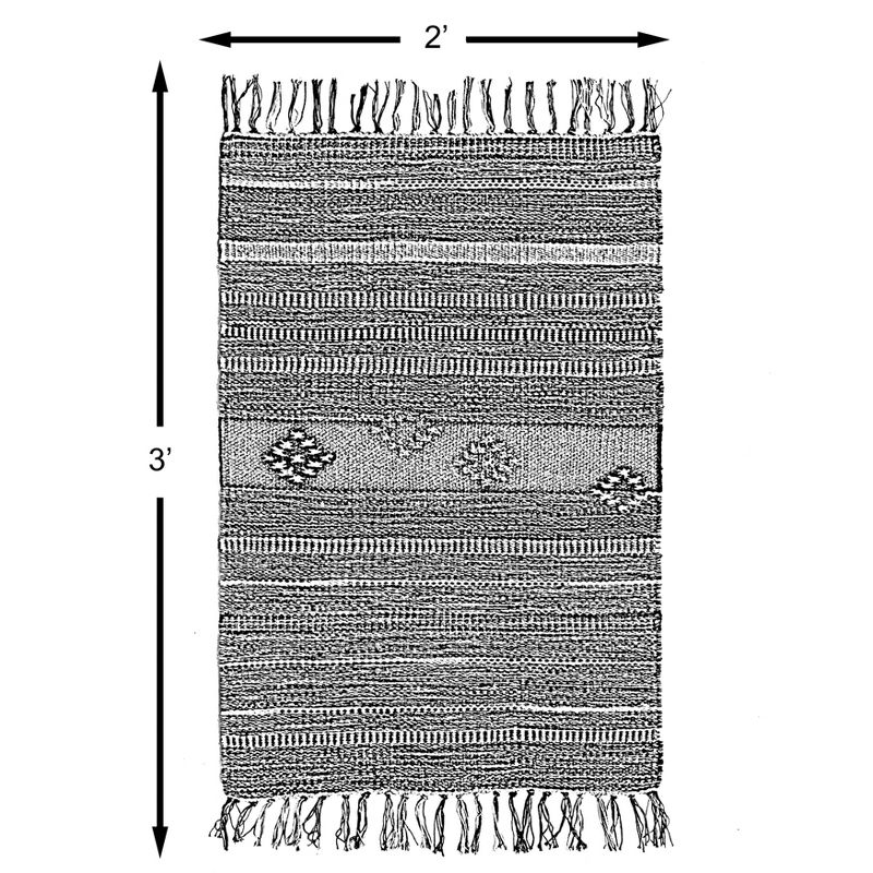 1'10"x1'10" Rectangle Woven Accent Rug Multicolored - DEERLUX