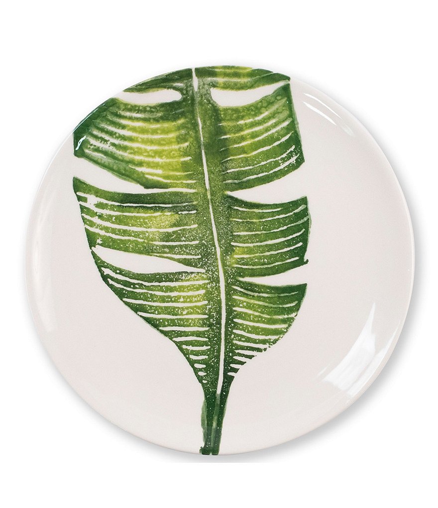 VIETRI Into the Jungle Banana Leaf Salad Plate