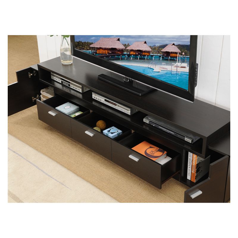 Barth Transitional Entertainment TV Stand Dark Cappuccino - HOMES: Inside + Out