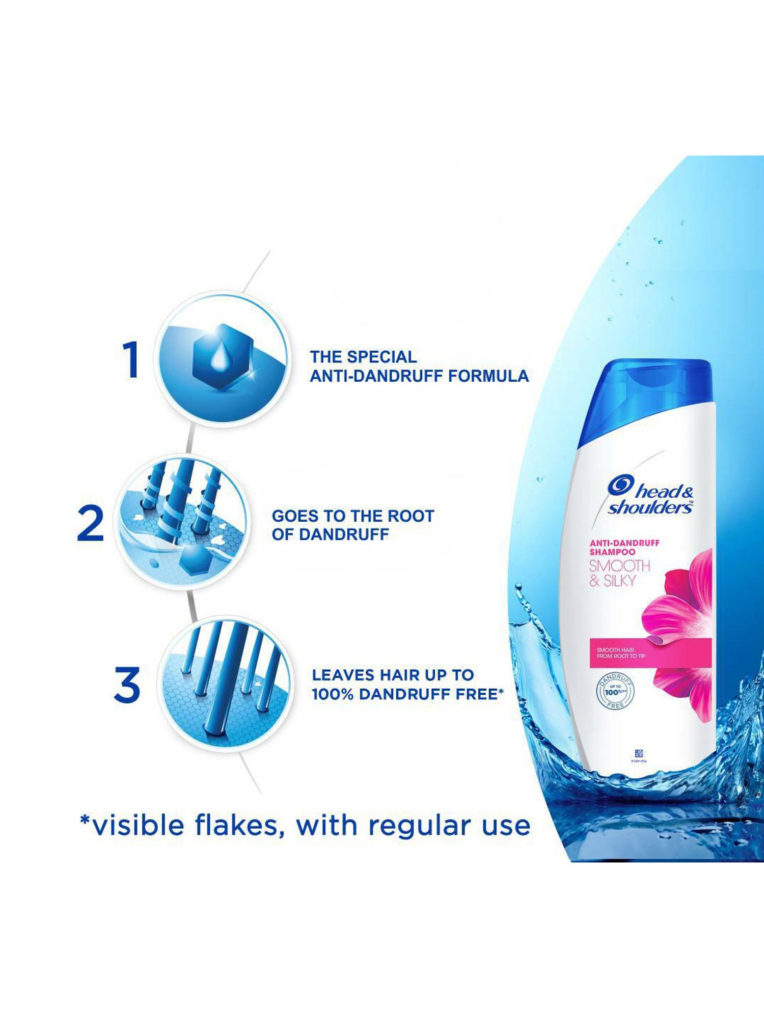 Head & Shoulders Smooth & Silky Anti-Dandruff Shampoo - 340 ml