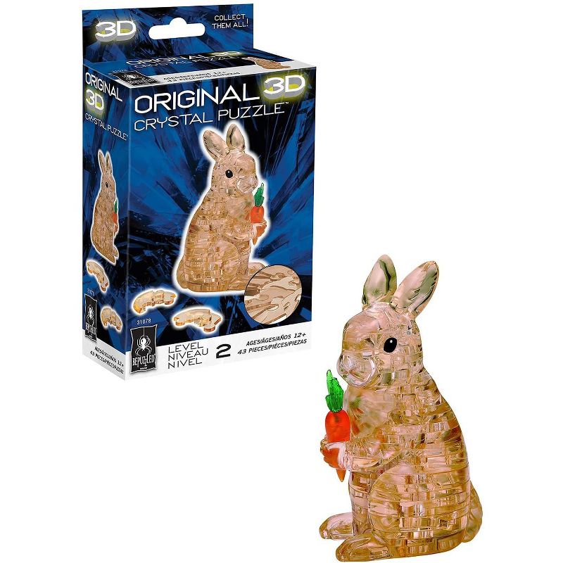 University Games Rabbit 43 Piece 3D Crystal Jigsaw Puzzle