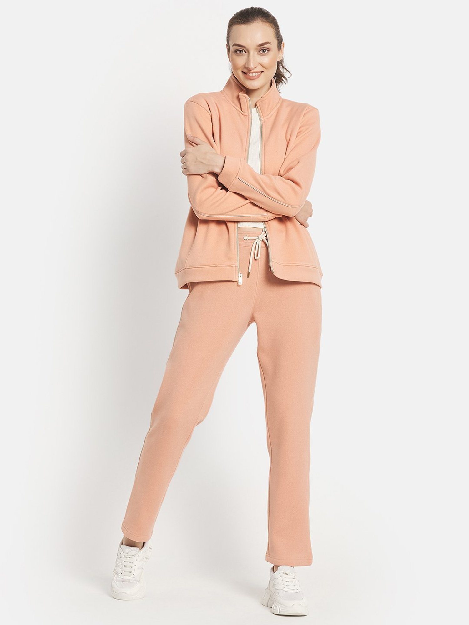 METTLE Peach Regular Fit Track Suit