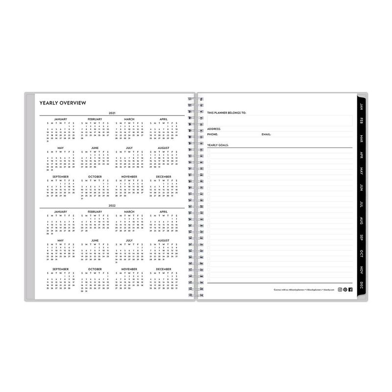 Undated Blue Sky Planner PP 8.5x11 VertAppt Wkly/Mthly Wirebound - Solid Periwinkle