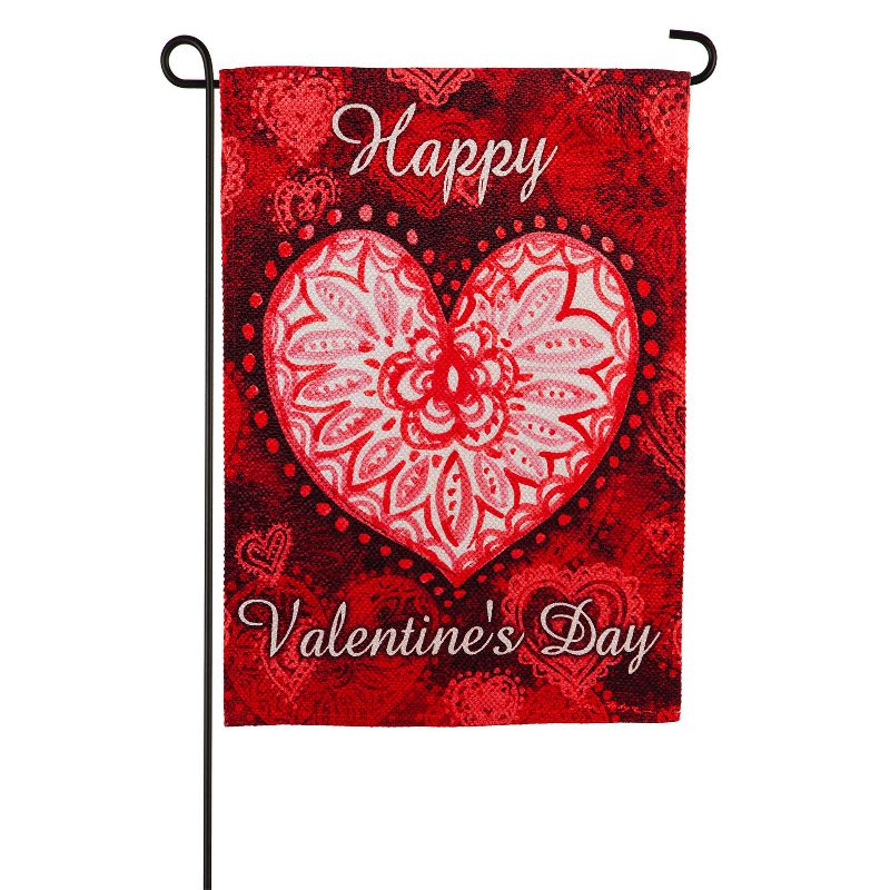 Evergreen All You Need is Love Garden Textured Suede Flag