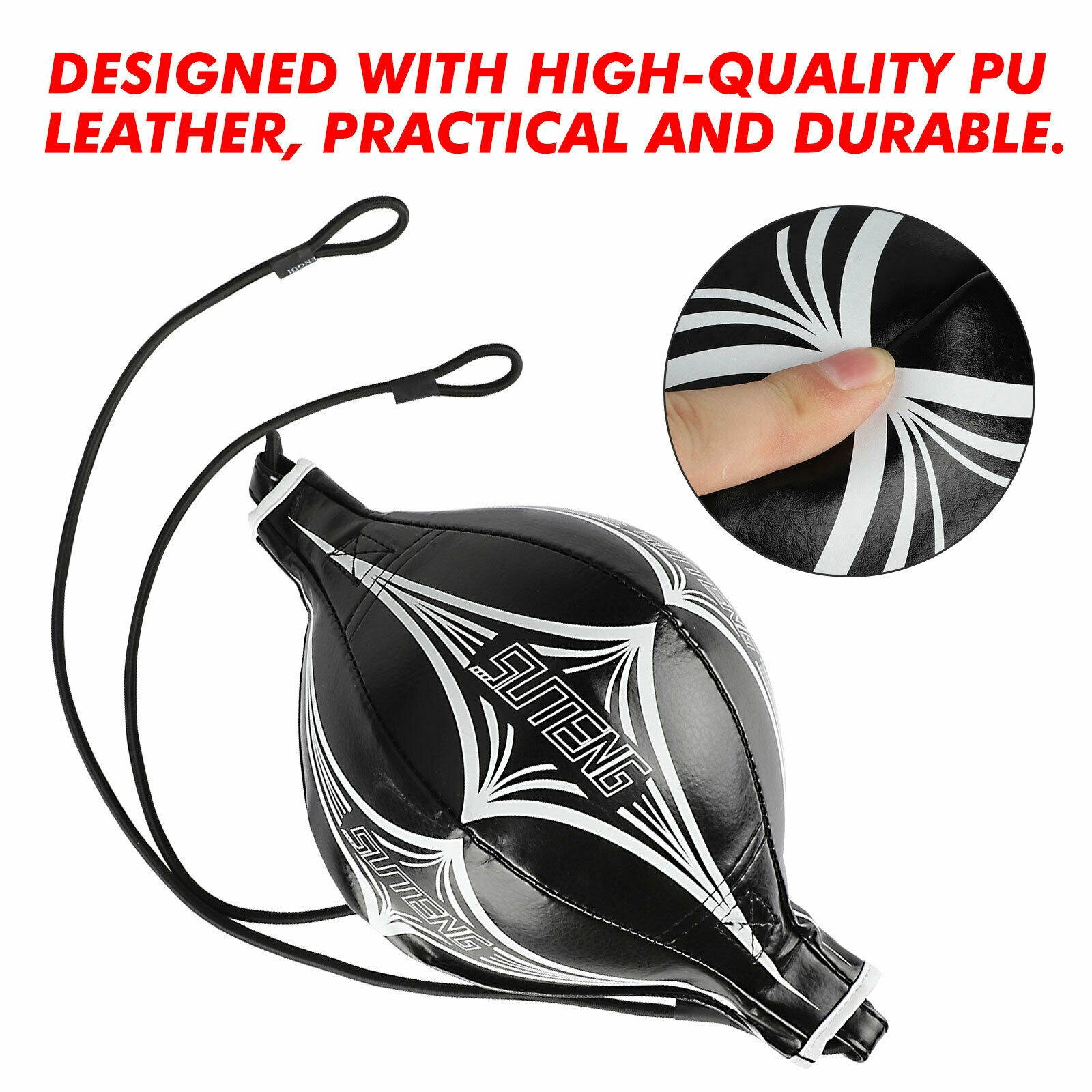 Double End Speed Ball Boxing MMA Focus Punching Dodge Bag Floor to Ceiling Rope