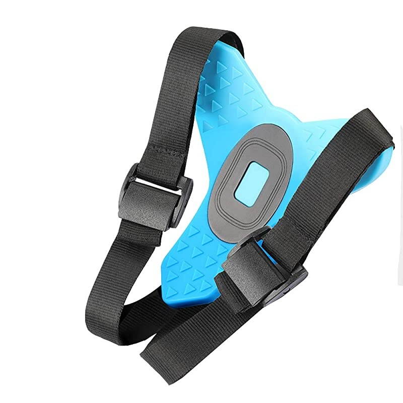 Helmet Chin Strap Mount for GoPro Hero 9, 8, 7, (2018), 6 5 4 3, Hero Black, Session, Xiaomi Yi, SJCAM (Blue)