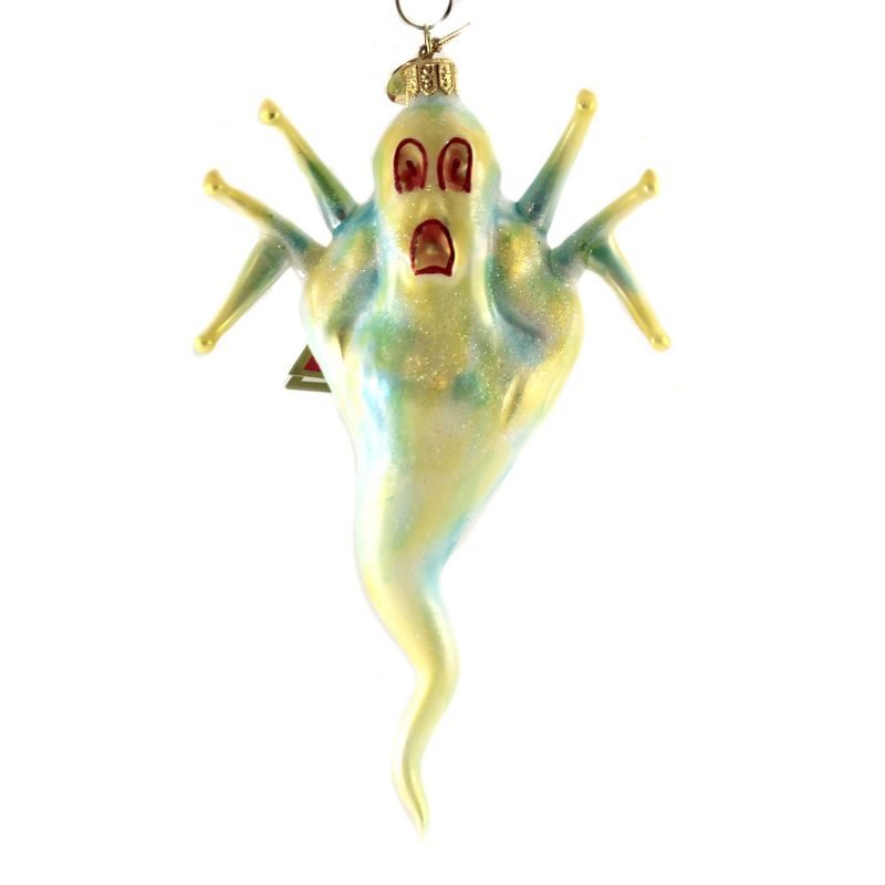 Morawski 7.0" Scaredy Ghost Ornament Halloween Free Blown  -  Tree Ornaments