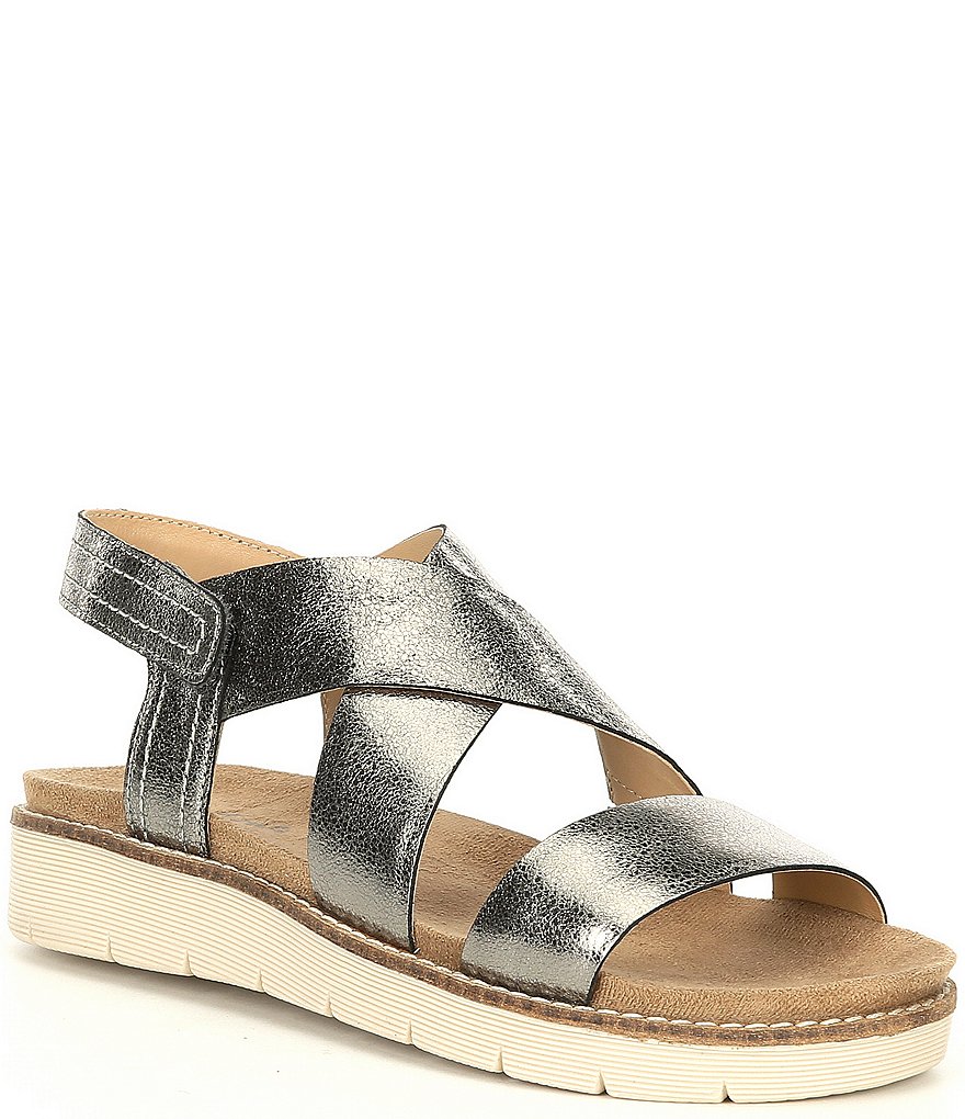 Diba True Cold Bay Metallic Platform Wedge Sandals