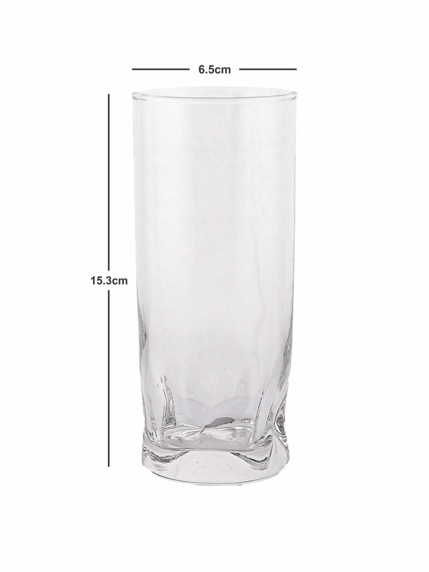 Goodhomes DUROBOR Transparent Glass Duke Drinking Glasses (350 ml) - Set of 6