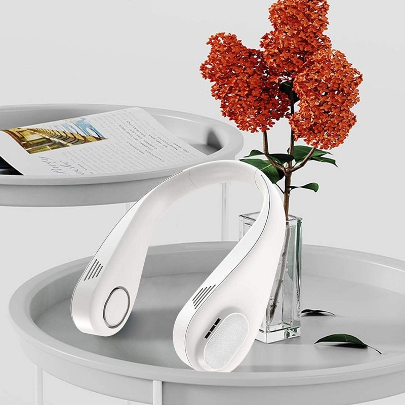 TeeTree Mini Portable USB Air Conditioner Fan, Hanging Neck Air Cooler Smart Sport USB Fan, Hanging Neck Cooler Physical Cooling,for Sports Outdoor Travel Ultra-Quiet Adjustable