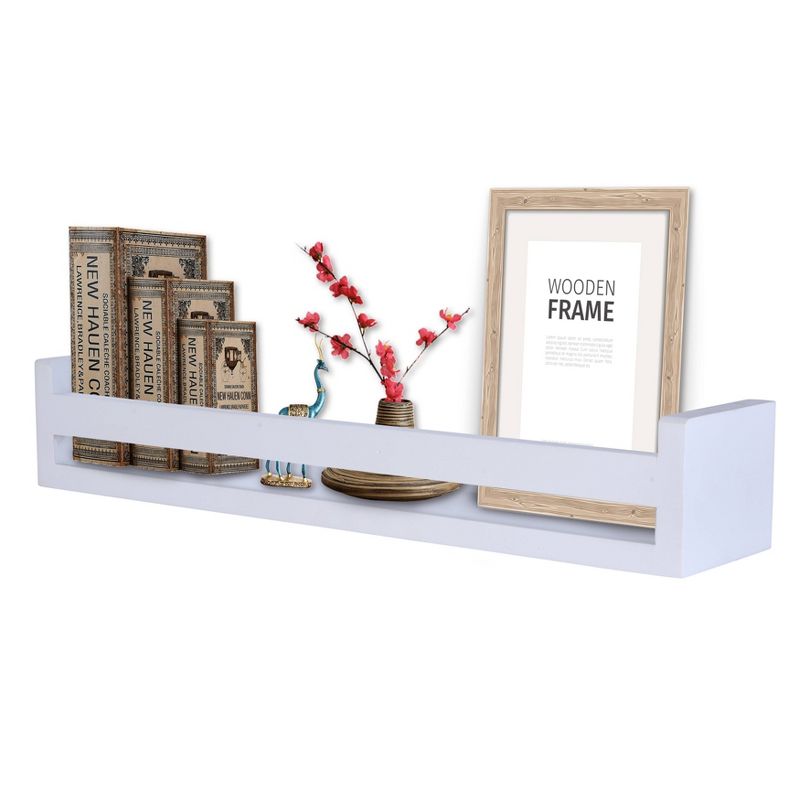 18" x 3.2" 18" Decorative Spice Organizer Rack Shelf White – Danya B.