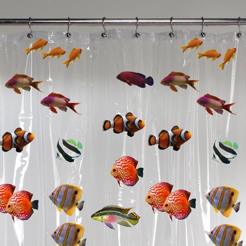 Assorted Fish PEVA Shower Curtain - Zenna Home