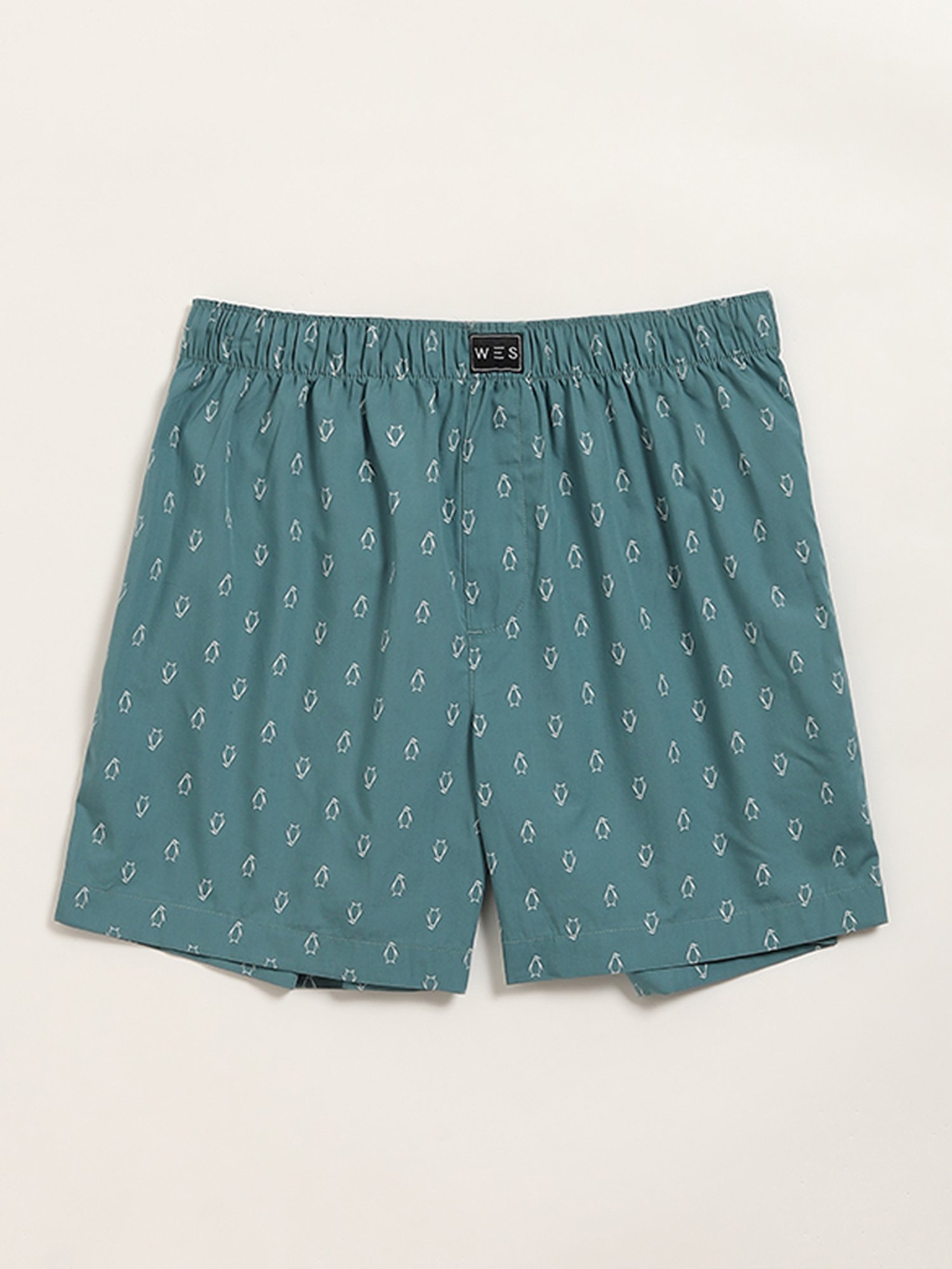 WES Lounge by Westside Teal & Navy Printed Boxers - Pack of 2