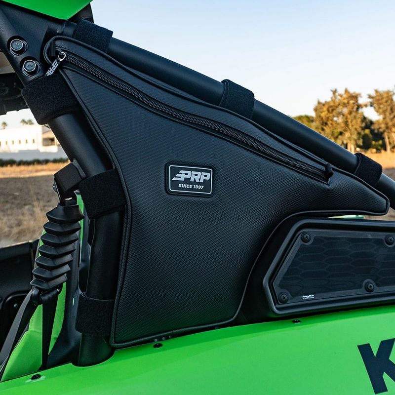 PRP Seats E88 Waterproof Vinyl Kawasaki KRX UTV Utility Vehicle Driver Passenger Truss Storage Zippered Bag, Black