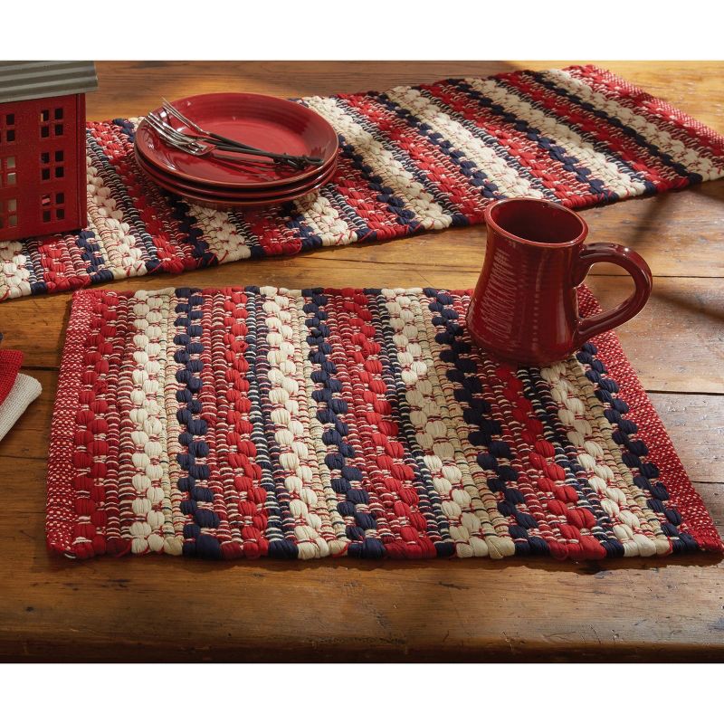 Park Designs Bridgewater Chindi Placemat Set - Red
