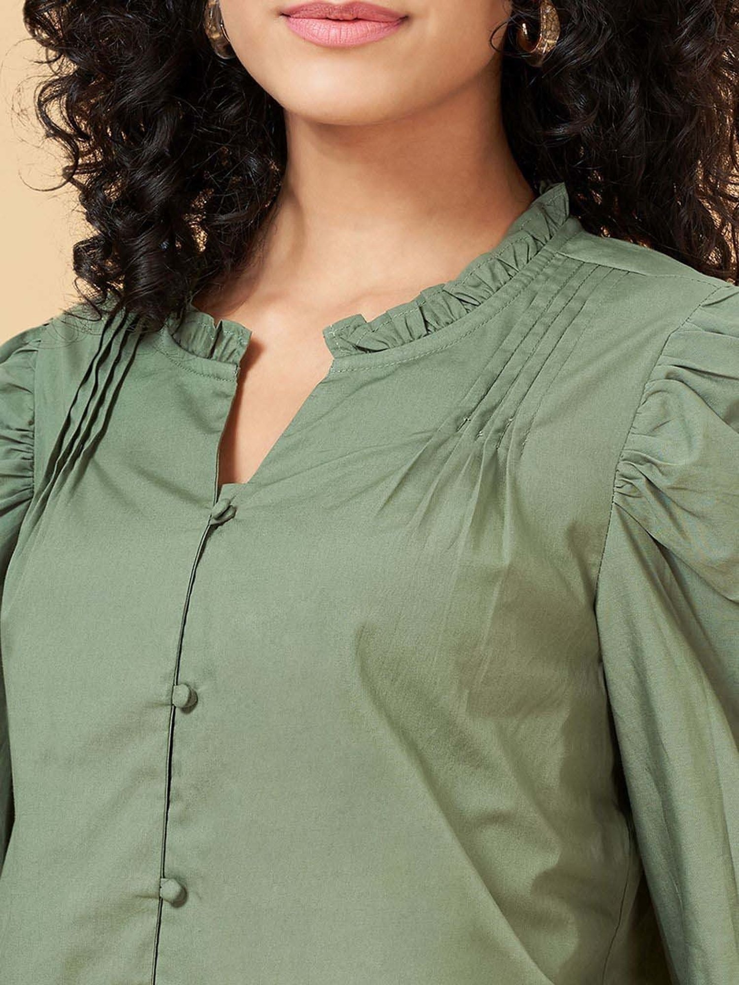 Honey by Pantaloons Duck Green Cotton Top