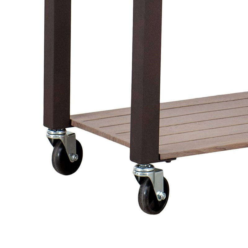 Avelon Resin Outdoor Portable Cooler with Wheels Brown - Sunjoy