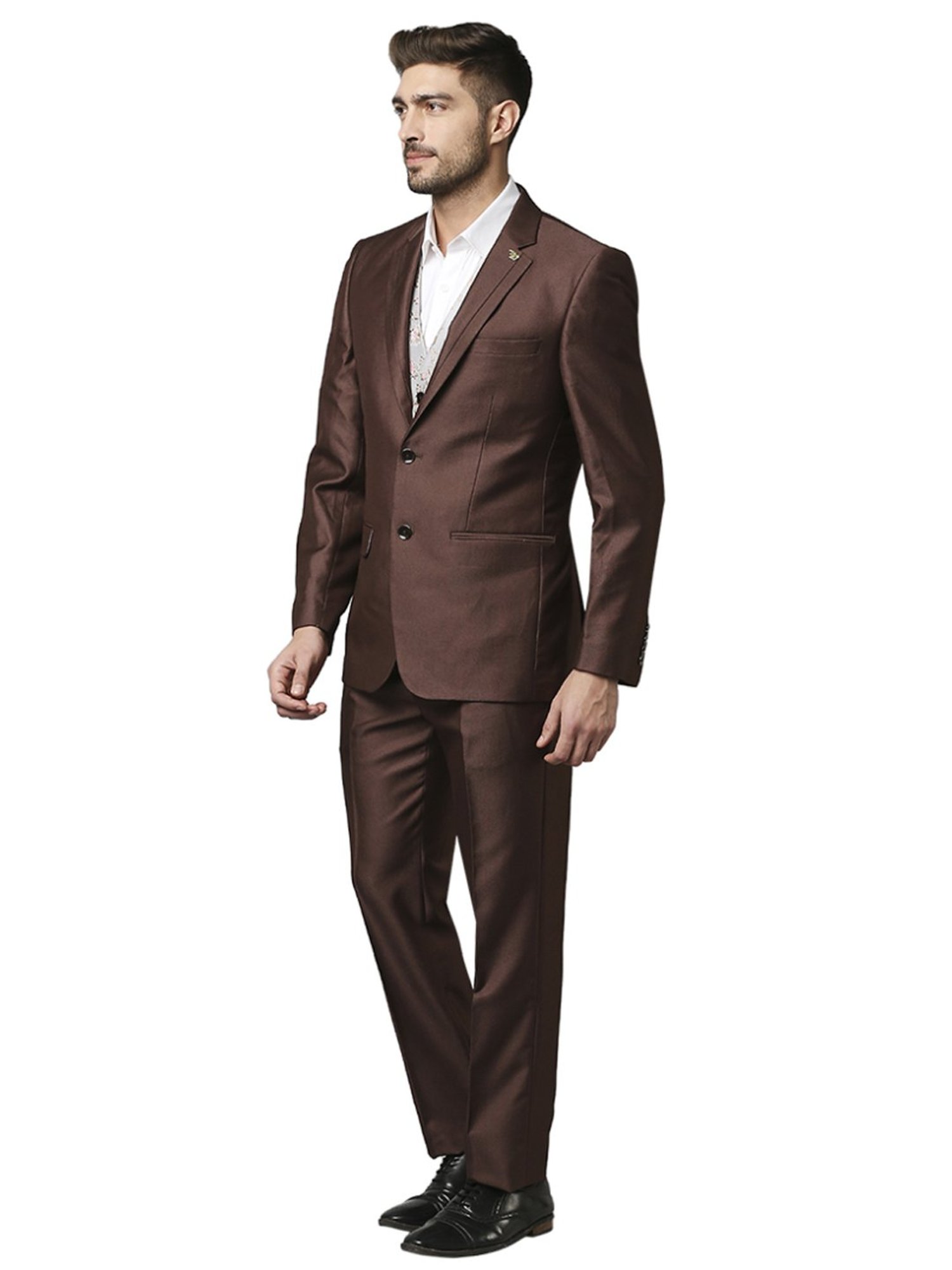 Raymond Brown   Printed Three Piece Suit