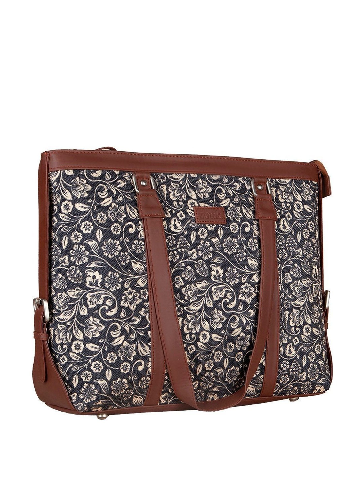 Ladies Office Bag for Women in Black Print for 15.6 Inch Laptop
