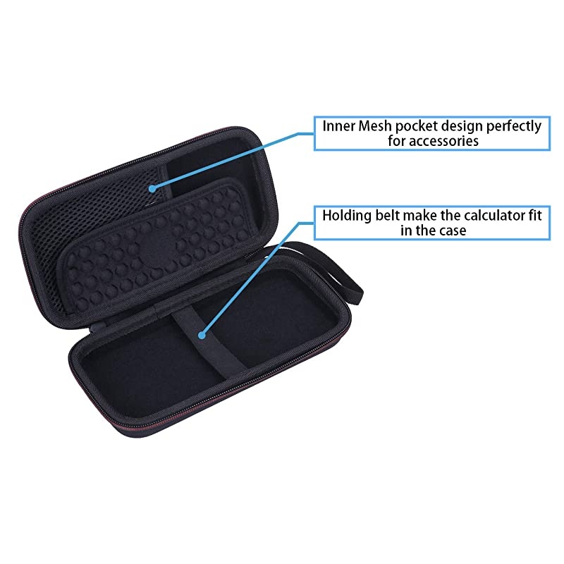 EVA Hard Carrying Case for Texas Instruments TI-30XS / TI-36X Pro Engineering Multiview Scientific Calculator - Black