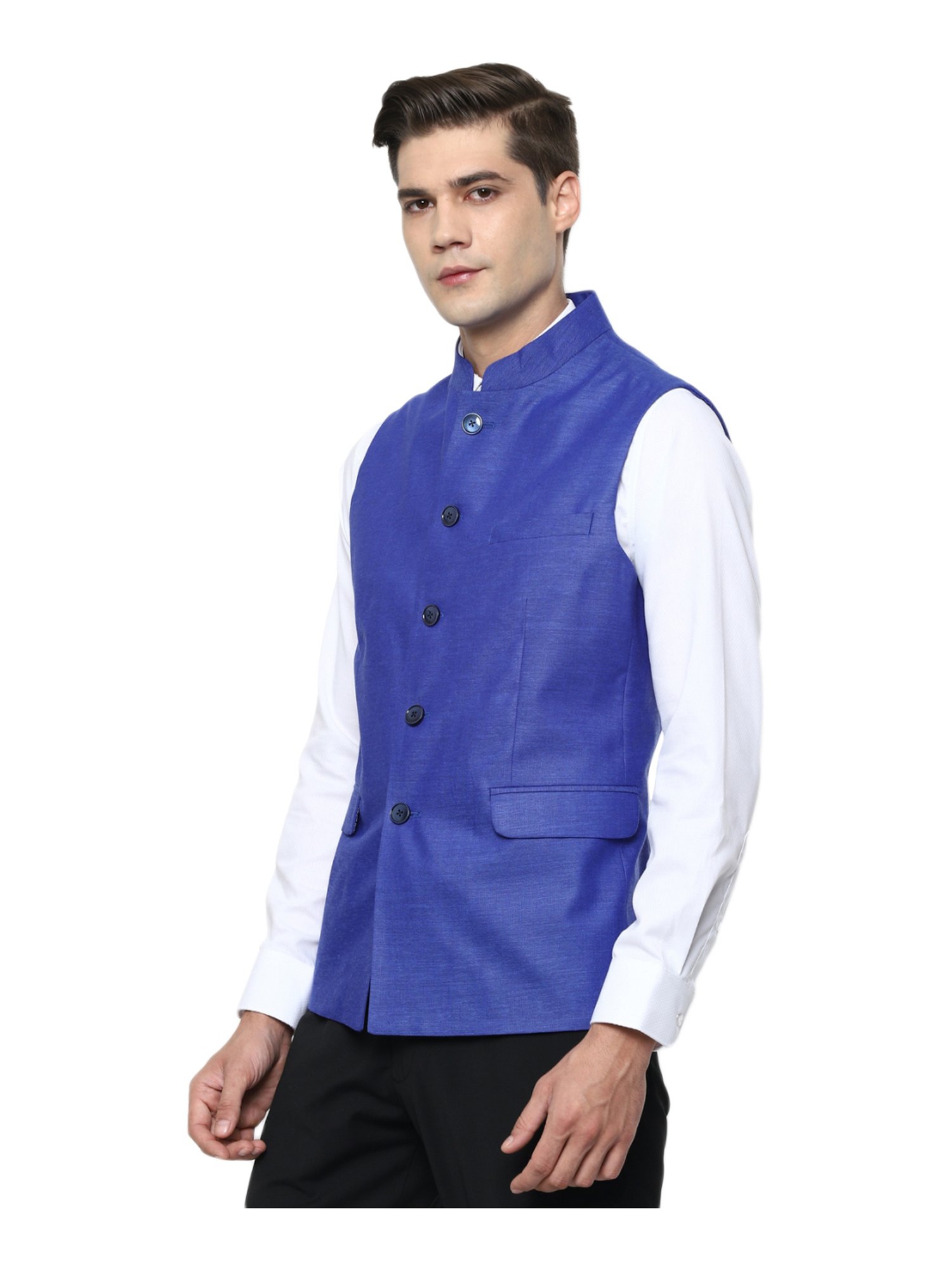 Vastramay Black Regular Fit Blazer