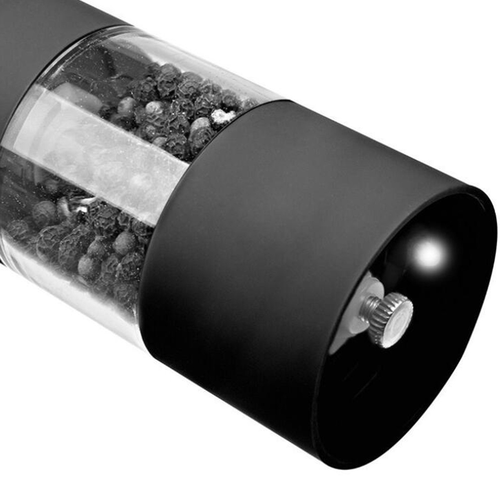 Electric Pepper Grinder Multi-purpose Grinder Pepper Mill Tool Useful Salt Shaker for Home Kitchen Resturant (Black Without Battery)