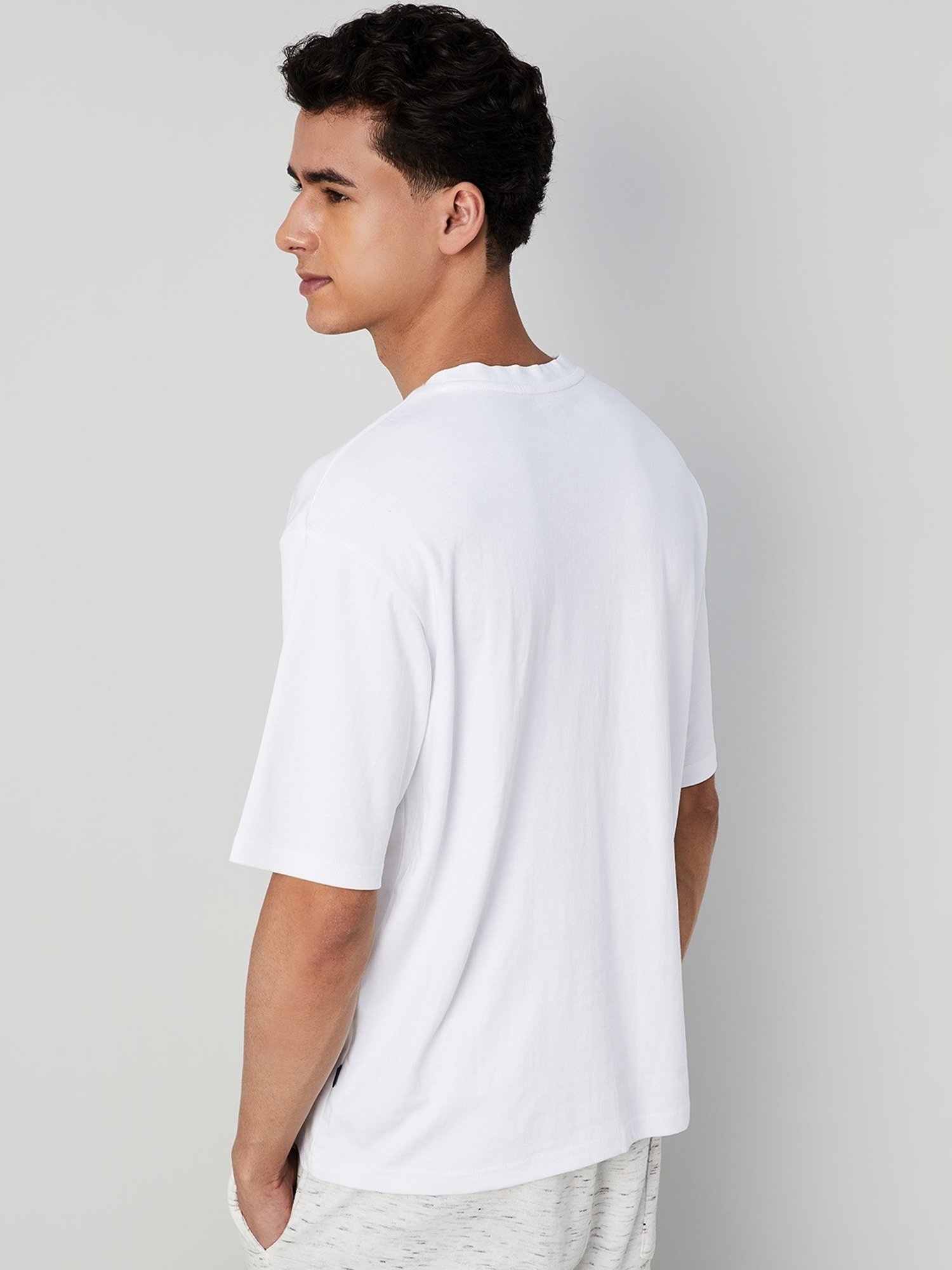Kappa White Regular Fit Printed T-Shirt
