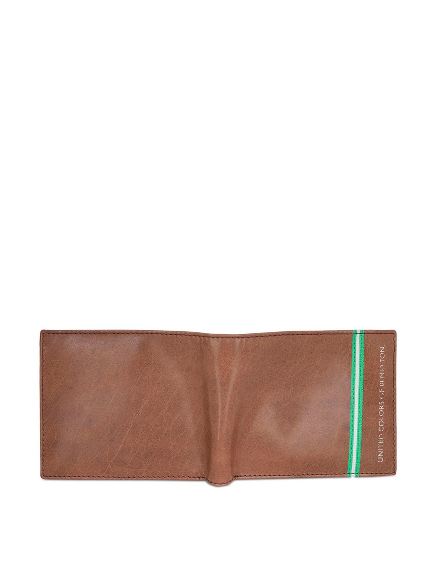 United Colors of Benetton Natalio Brown Leather Solid Bi-Fold Wallet