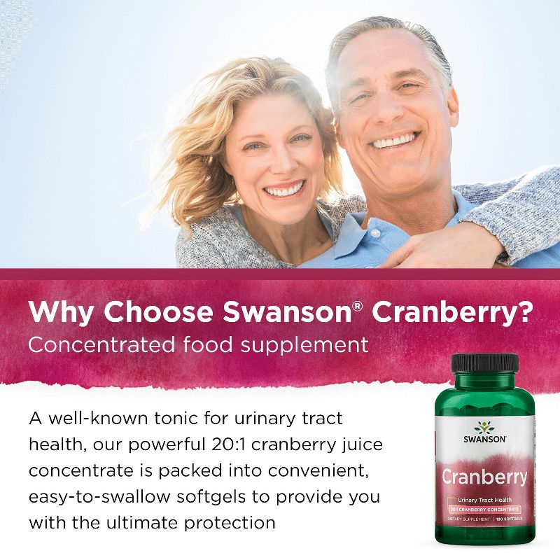 Swanson Cranberry 20:1 Concentrate 180 Softgels