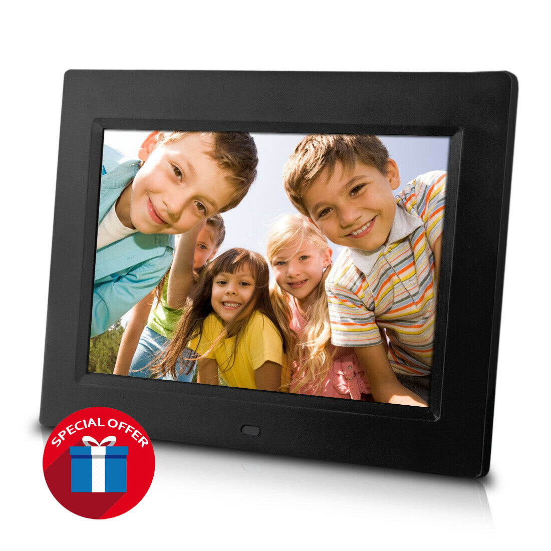 8-Inch Digital Photo Frame, multimedia player, 5 star product (Black)