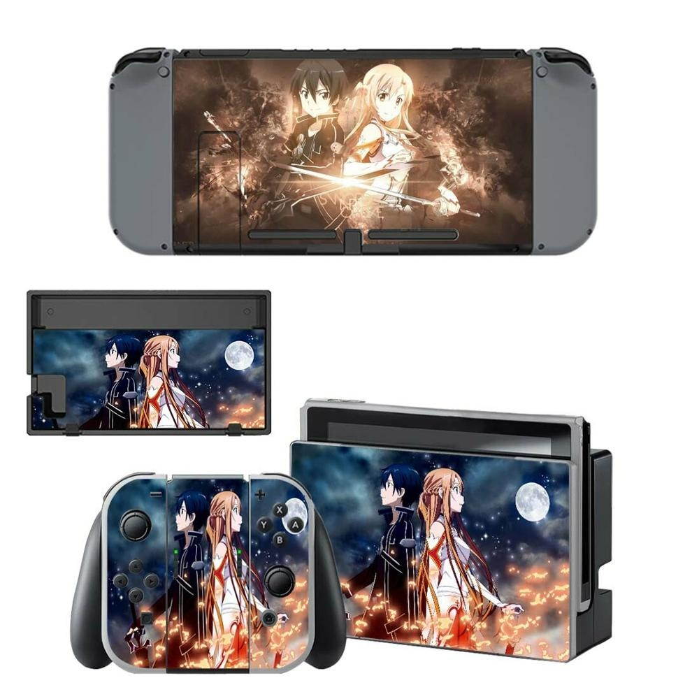 Sword Art Online Nintendoswitch Skin Nintend Switch Stickers Decal for Nintendo Switch Console Joy-con Controller Skins Stickers