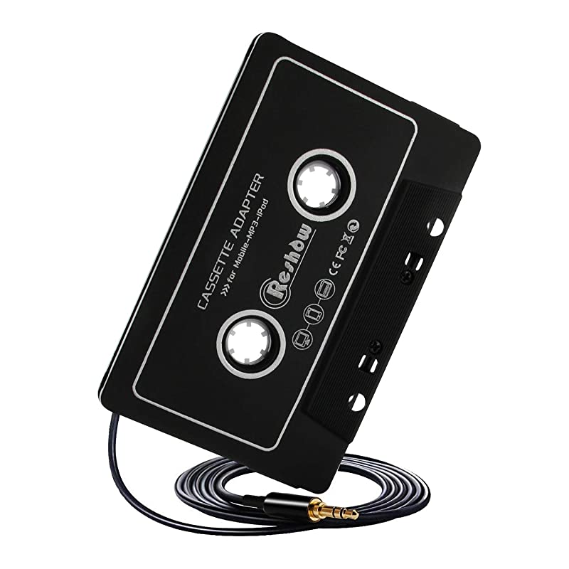 Car Audio Aux Cassette Adapter Black