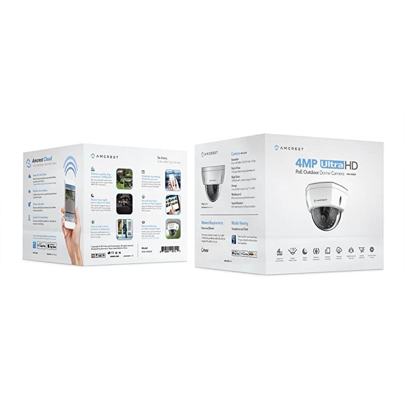 5MP Security Camera System, 4K 8CH PoE NVR, (4) x 5-Megapixel 2.8mm Wide Lens Weatherproof Metal Turret PoE IP Cameras, Built in Mic, Hard Drive Not Included, NV4108E-IP5M-T1179EW4 (White)