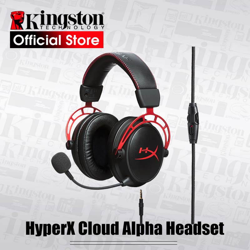 HyperX Cloud Alpha - Gaming Headset, Dual Chamber Drivers, Award Winning Comfort, Durable Aluminum Frame, Detachable Microphone, Works on PC, PS4, Xbox One, Nintendo Switch, and Mobile Devices &ndash; Red