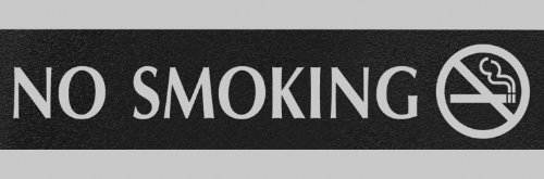 Headline Sign 4757 Century Series Office Sign- "No Smoking"- 9 x 1/2 x 3- Black/Silver