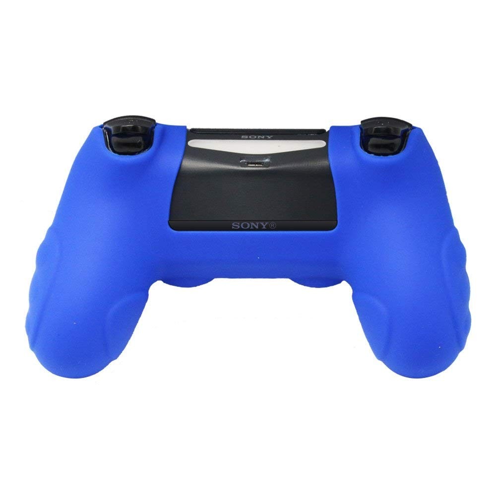 CHINFAI PS4 Controller DualShock4 Skin Grip Anti-Slip Silicone Cover Protector Case for Sony PS4/PS4 Slim/PS4 Pro Controller with 8 Thumb Grips (Blue)