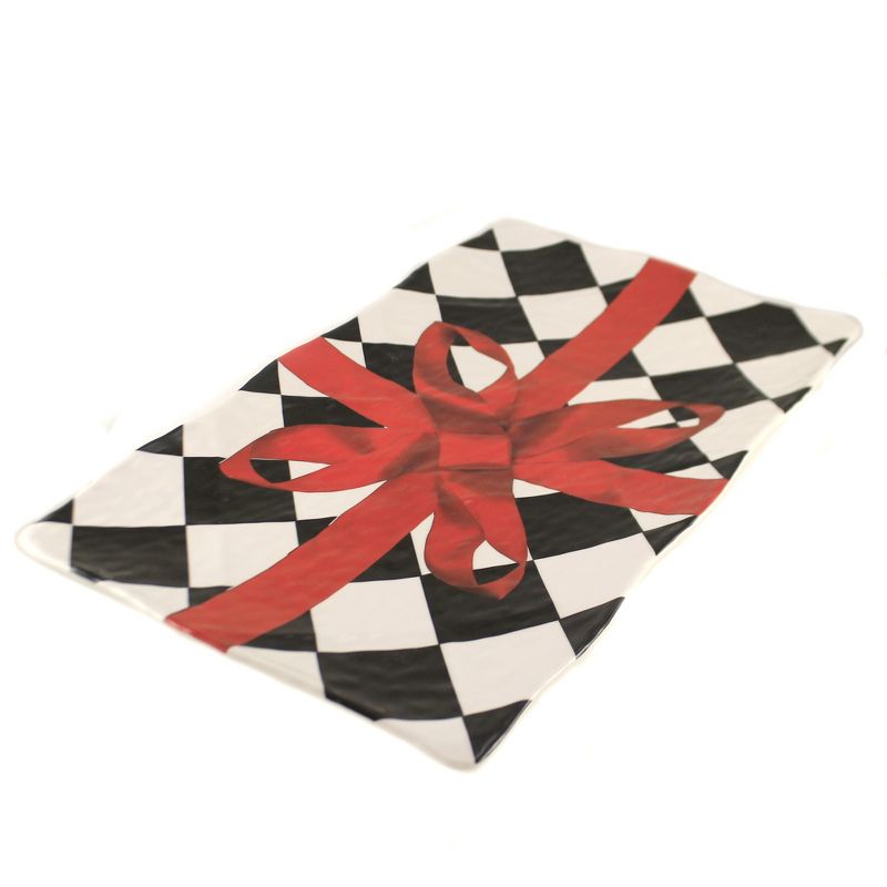 Tabletop 11.25" Rectangular Harlequin Platter Christmas Dinner K & K Interiors  -  Serving Platters