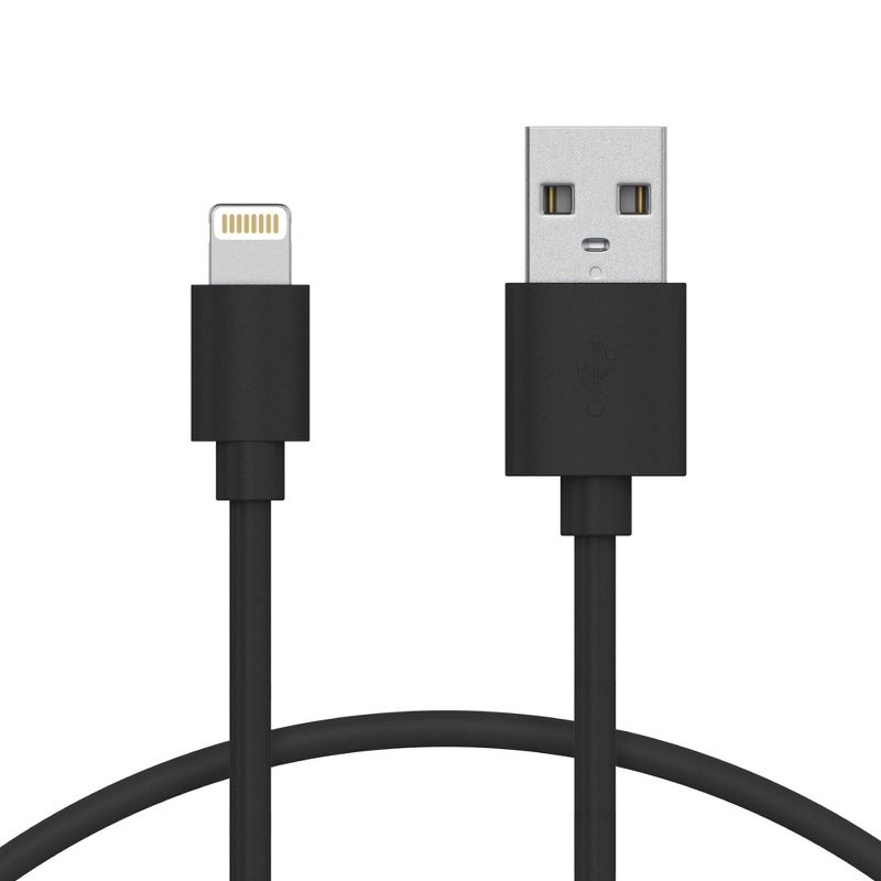 Just Wireless 3ft TPU Lightning to USB-A Cable - Black