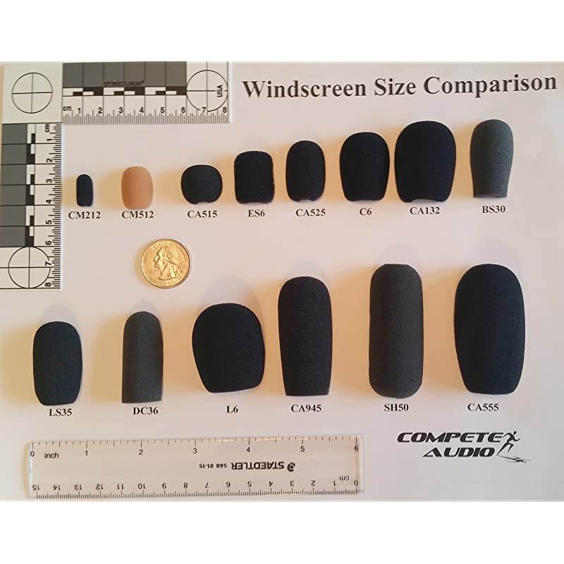 Standard Microphone Windscreens Microphone Covers 12Pack HeadsetLapel Lavalier Fitness LeaderGamer Pack Black