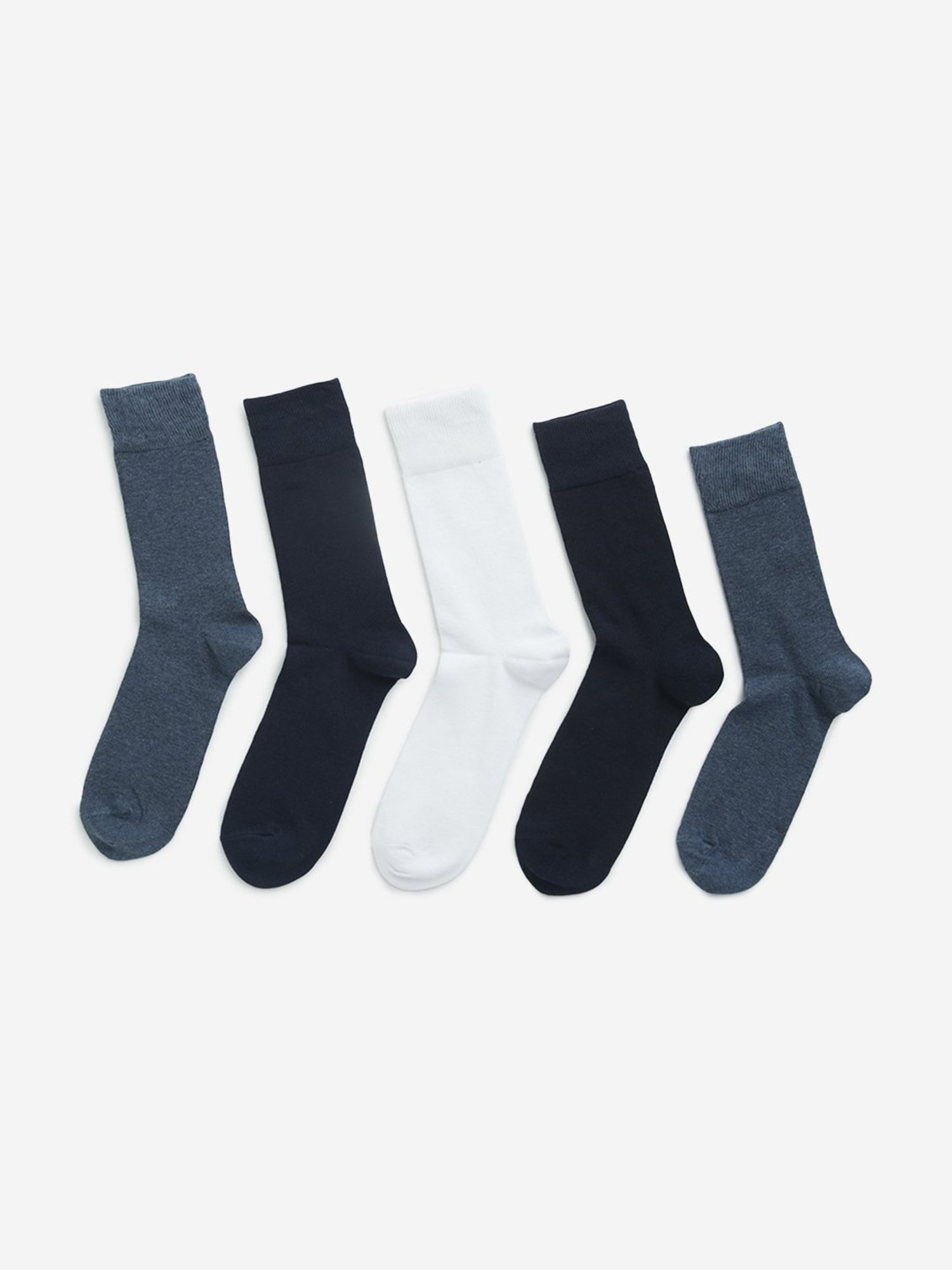 WES Lounge by Westside Blue Full Length Socks - Pack of 5