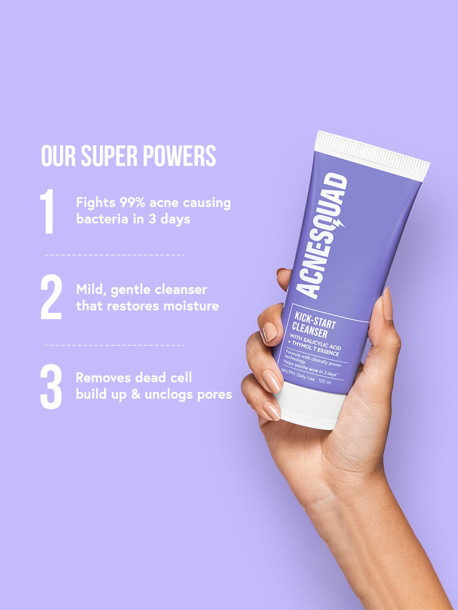 Acne Squad Kick-Start Cleanser with Salicylic Acid - 100 ml