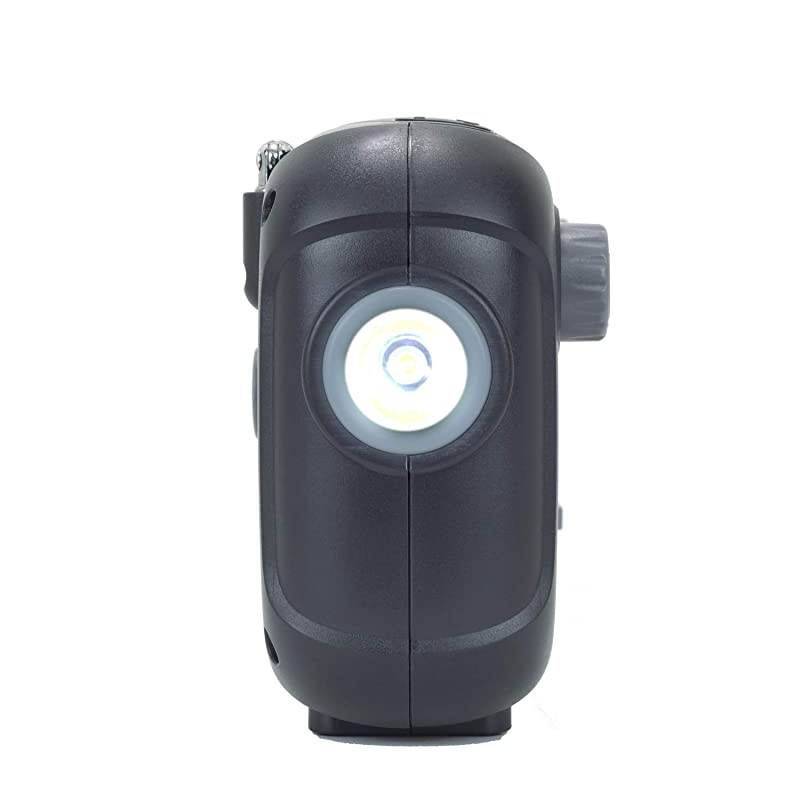 Emergency Radio KA580 Digital Solar Dynamo Crank Wind Up AM/FM & NOAA Weather Radio Receiver with Real-time Alert, MP3 Player & Phone Charger (Black)