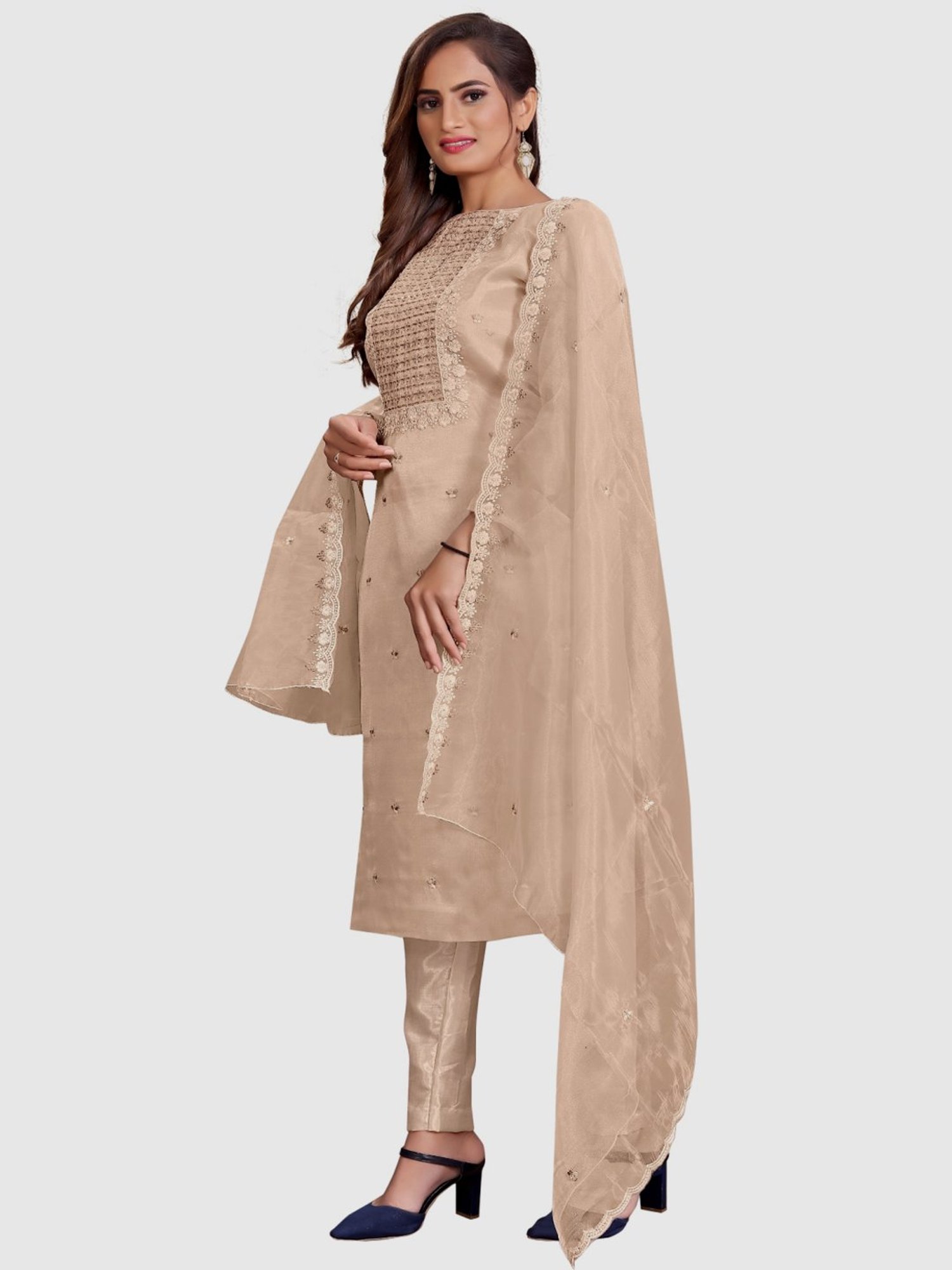 Salwar Studio Red Embroidered Blouse